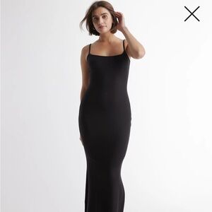 Quince tencel rib knit maxi slip dress (XS)